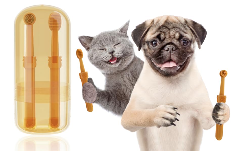 SilkSmile™ 360° – Spazzola Dentale in Silicone per Cani e Gatti