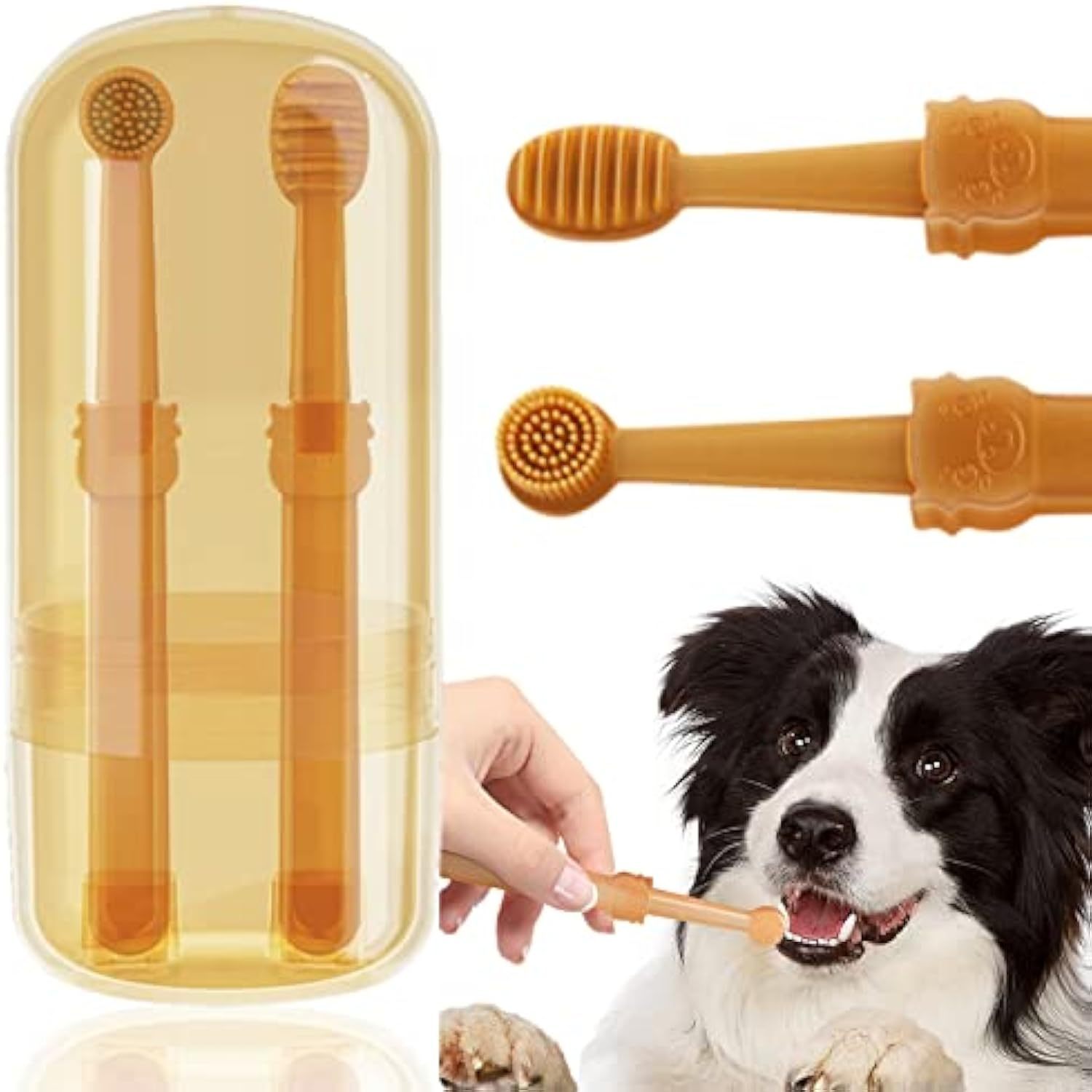 SilkSmile™ 360° – Spazzola Dentale in Silicone per Cani e Gatti